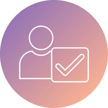 Bir kişi simgesinin vektör illüstrasyonu