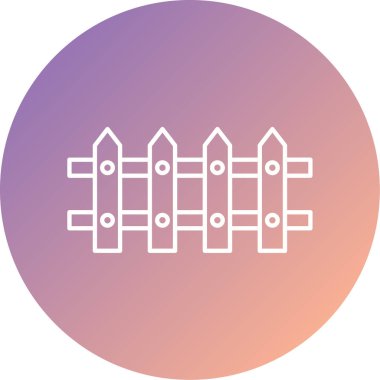 çit simgesi vektör illüstrasyonu