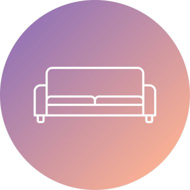 kanepe vektör simgesi modern basit illüstrasyon