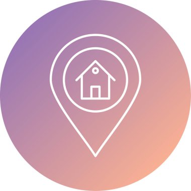 Vektör konumu simge illüstrasyonu