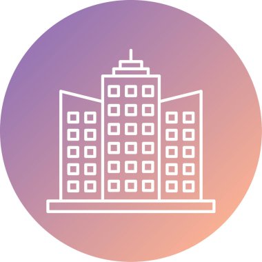 Modern şehir simgesinin vektör illüstrasyonu