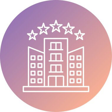 Otel simgesi vektör illüstrasyonu