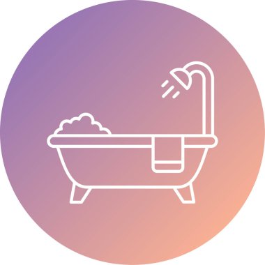 Küvet. Web simgesi basit tasarım