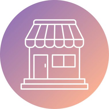 Dükkan. Web simgesi basit illüstrasyon