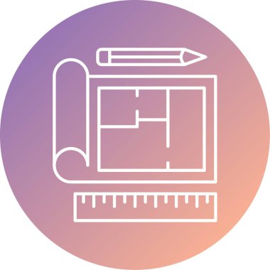 Yapı ve yapı simgesinin vektör illüstrasyonu