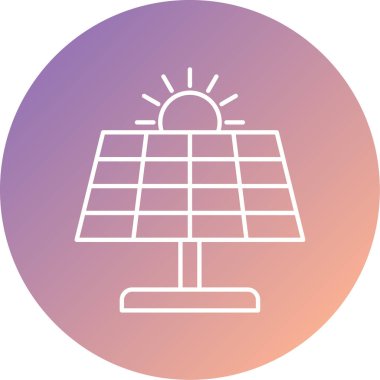 Güneş paneli simgesinin vektör illüstrasyonu