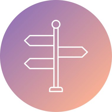 Yön ok ikonu vektör illüstrasyonu