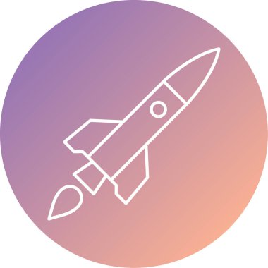 roket simgesi, vektör illüstrasyonu