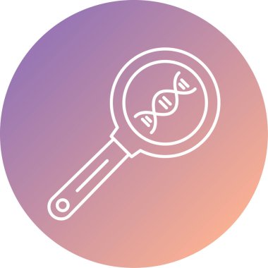 DNA arama vektörü simgesi modern basit illüstrasyon