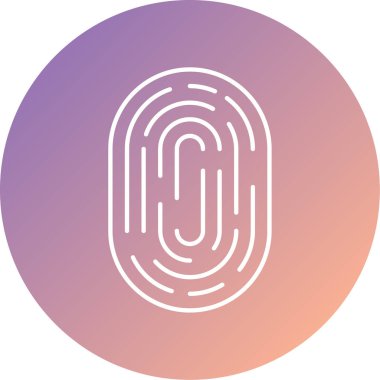 Parmak izi. Web simgesi basit illüstrasyon