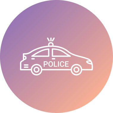 polis arabası ikon vektör illüstrasyonu