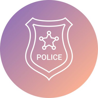 Polis modern simgesinin vektör illüstrasyonu