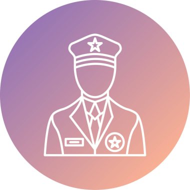 Bir polis simgesinin vektör illüstrasyonu