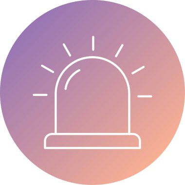 Tek siren simge vektör çizim