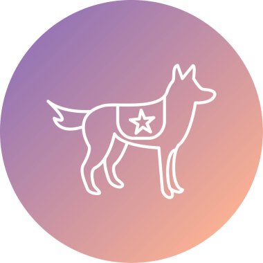 Köpek. Web simgesi basit illüstrasyon