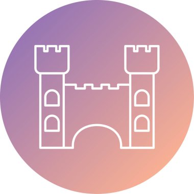 kale ikonu vektör illüstrasyonu