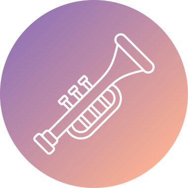 Trompet. Web simgesi basit tasarım