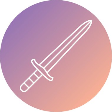 kılıç simgesi vektör illüstrasyonu