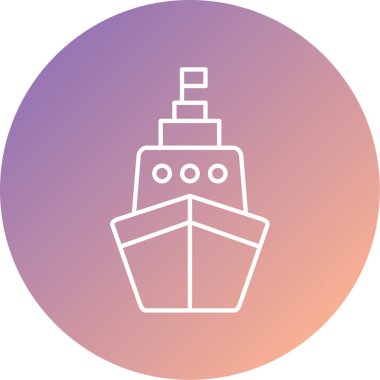 Gemi simgesi vektör illüstrasyonu