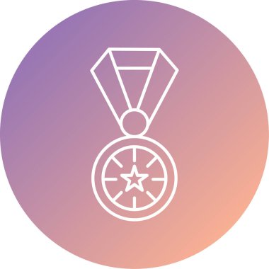 Vektör Madalyası Simge illüstrasyonu