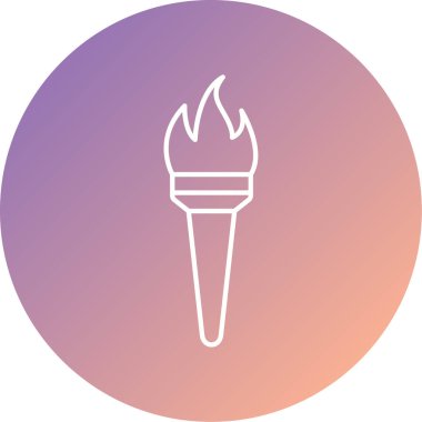 Meşale simgesi, vektör çizimi