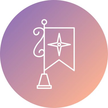 Bir yıldız simgesinin vektör illüstrasyonu