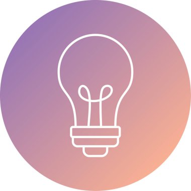 Ampul. Web simgesi basit illüstrasyon