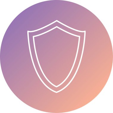 Kalkan. Web simgesi basit illüstrasyon