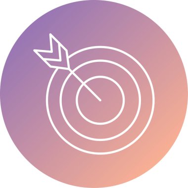 Hedef simge soyut arkaplanda izole edildi