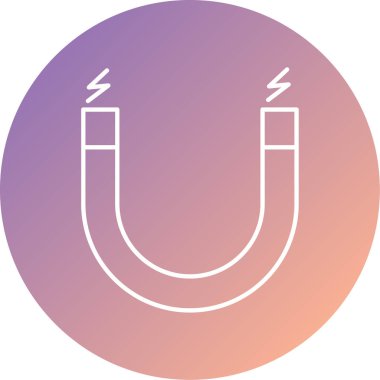 Mıknatıs Web simgesi basit illüstrasyon