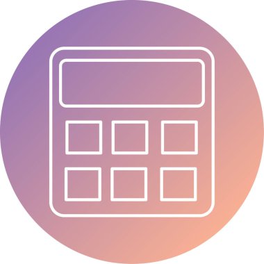 Hesap makinesi. Web simgesi basit illüstrasyon