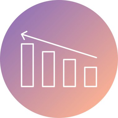 iş grafik hat simgesi, vektör çizim