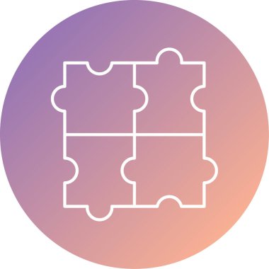 Bulmaca. Web simgesi basit illüstrasyon