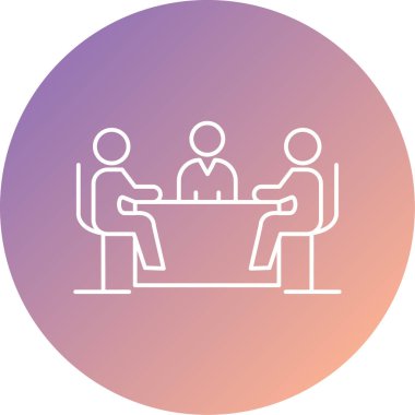 İş toplantısı. Basit illüstrasyon