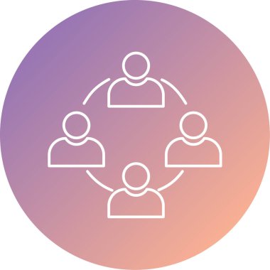 İş insanları simgesinin vektör illüstrasyonu