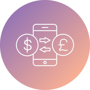 Para için. Web simgesi vektör illüstrasyonu