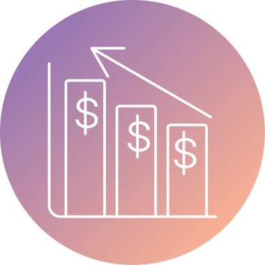 Dolar işareti simgesi, vektör çizimi