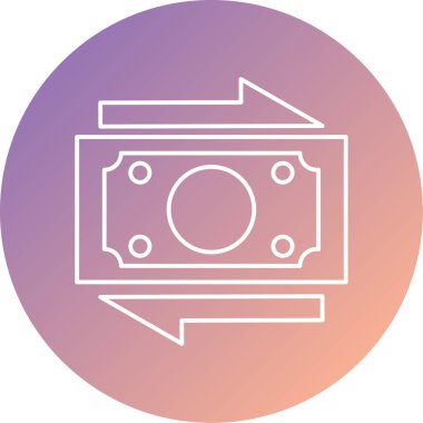 Para için. Web simgesi basit illüstrasyon