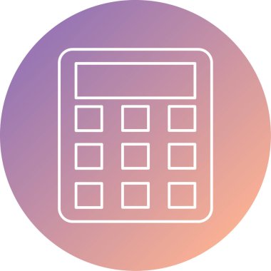 Hesap makinesi. Web simgesi basit illüstrasyon