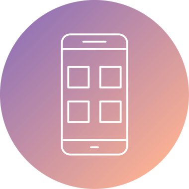 Cep telefonu. Web simgesi basit tasarım