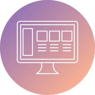 vektör lcd simgesi illüstrasyonu