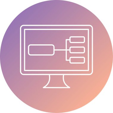 vektör lcd simgesi illüstrasyonu