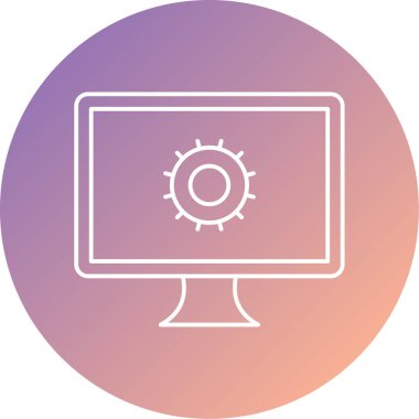 vektör lcd simgesi illüstrasyonu