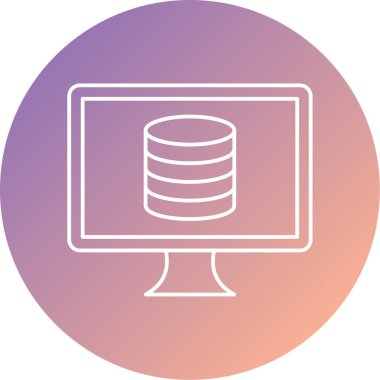 veritabanı düz vektör simgesi