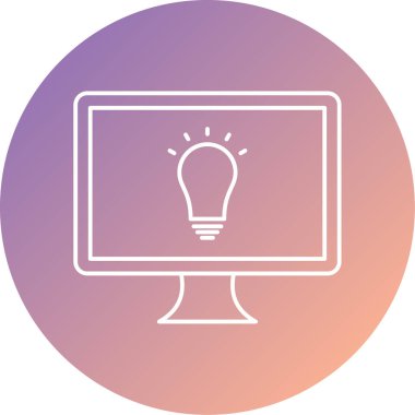 vektör lcd simgesi illüstrasyonu