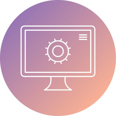 vektör lcd simgesi illüstrasyonu