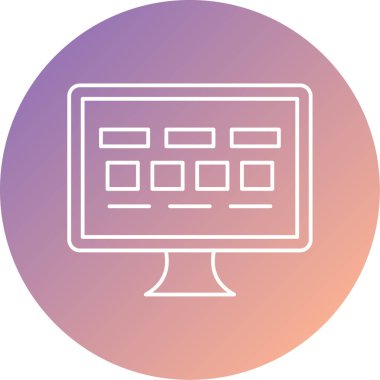 vektör lcd simgesi illüstrasyonu