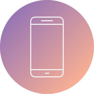 Cep telefonu simgesi, vektör illüstrasyonu