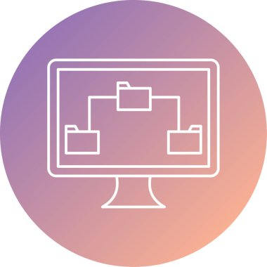 vektör lcd simgesi illüstrasyonu