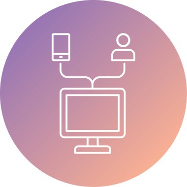 çevrimiçi alışveriş vektör çizgisi simgesi